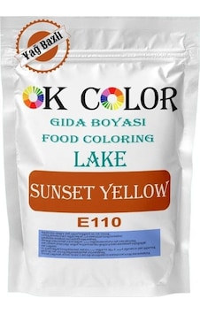 Ok Color Lake Sunset Yellow E110 Turuncu Yağ Bazlı Toz Gıda Boyası 1 KG