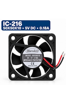 Marsder 50x50x10 Mm Dc 5v 0.18a 2 Kablolu Mini Soğutma Fanı