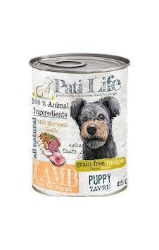 Pati Life Tahılsız Kuzu Etli Konserve Yavru Köpek Maması 24 x 415 G Pati Life Tahılsız Kuzu Etli Konserve Yavru Köpek Maması 24 x 415 G
