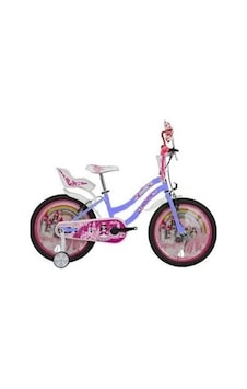 Bisan Queen Kız Çocuk Bisikleti 30cm V 20 Jant Metalik Lila Pembe Çok Renkli