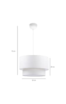 Modern Avize Pasta Kumaş Sarkıt Beyaz Pav40 Beyaz Modern Avize Pasta Kumaş Sarkıt Beyaz Pav40 Beyaz