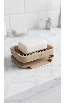 Dalgalı Izgaralı Ve Su Süzgeçli Sabunluk - Çift Katmanlı Banyo & Mutfak Sabun Standı Çok Renkli Dalgalı Izgaralı Ve Su Süzgeçli Sabunluk - Çift Katmanlı Banyo & Mutfak Sabun Standı Çok Renkli