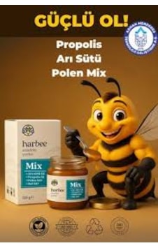 Har-bee Bal, Propolis, Arı Sütü, Polen Karışımı 220gr. %100 Doğal Har-bee Bal, Propolis, Arı Sütü, Polen Karışımı 220gr. %100 Doğal
