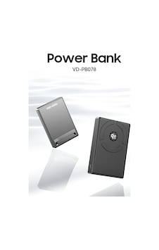Ven-dens Vd-pb078 10000 Mah 25 W Kablosuz Hızlı Şarj Powerbank, Type-c Giriş Ve Çıkışlı, Siyah