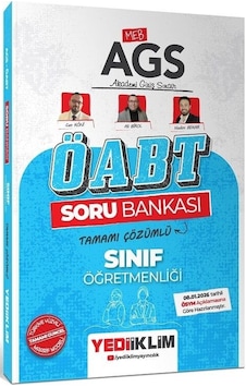 Yediiklim 2026 Meb-ags Öabt Sınıf Öğretmenliği Soru Bankası Çözümlü - Can Köni, Ali Birol Yediiklim Yayınları