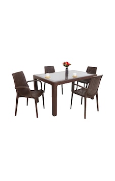 Mandella Elit Rattan 90x150 4 Kişilik Nirvana Koltuk Camlı Masa Takımı Kahverengi Diğer Mandella Elit Rattan 90x150 4 Kişilik Nirvana Koltuk Camlı Masa Takımı Kahverengi Diğer