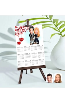 Bk Gift Kişiye Özel 15x21 Cm Fotoğraf Kartlı Sevgililer Karikatürlü Şövaleli 2023 Takvim -7 Bk Gift Kişiye Özel 15x21 Cm Fotoğraf Kartlı Sevgililer Karikatürlü Şövaleli 2023 Takvim -7