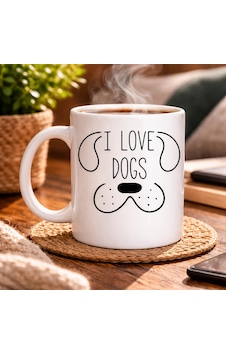 Northcity Köpek Severlere Özel I Love Dogs Kupa Model 182 Sevimli Köpek Tasarımlı Porselen Kahve Kupası Hediyelik Kupa Diğer Northcity Köpek Severlere Özel I Love Dogs Kupa Model 182 Sevimli Köpek Tasarımlı Porselen Kahve Kupası Hediyelik Kupa Diğer