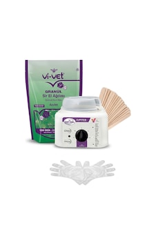 Depi Roll Jupiter Ağda Makinesi + Vi-Vet Granül Azulen Ağda 1 KG + Spatula 5'li + Eldiven Depi Roll Jupiter Ağda Makinesi + Vi-Vet Granül Azulen Ağda 1 KG + Spatula 5'li + Eldiven