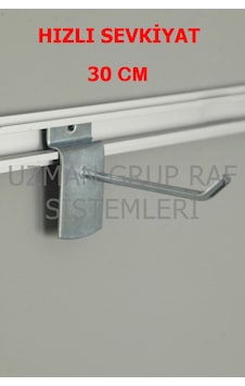 Uzmangrupraf Uzman Grup Raf Kanallı Pano Kancası-30 Cm Kanallı Pano Kancası Galvaniz