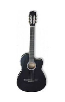 Ashton Cg44Ceq Bk Elektro Klasik Gitar