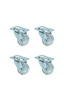 Furç Tablalı Bilyalı Teker - 28mm - Şeffaf Hks238 - 4 Adet Furç Tablalı Bilyalı Teker - 28mm - Şeffaf Hks238 - 4 Adet