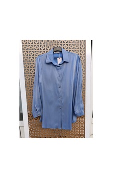 Çınar Boutique Rahat Kalıp Işıltılı Gömlek-mavi - Xxl Mavi Mavi Çınar Boutique Rahat Kalıp Işıltılı Gömlek-mavi - Xxl Mavi Mavi
