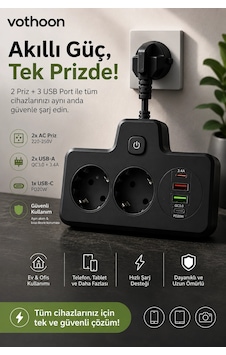 Bkl-502 Akım Korumalı 2li Priz 2 Usb Ve 2 Type-c Çıkış 4000w Hızlı Şarj Duvar Tipi Dokunmatik Led Ay 0 - 2 M Bkl-502 Akım Korumalı 2li Priz 2 Usb Ve 2 Type-c Çıkış 4000w Hızlı Şarj Duvar Tipi Dokunmatik Led Ay 0 - 2 M