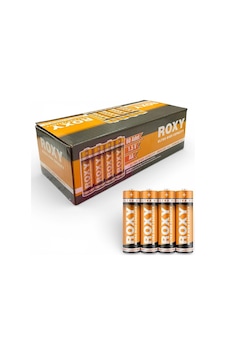 Roxy Aa Metal Kılıflı Çinko Karbon Pil - 60adet Roxy Aa Metal Kılıflı Çinko Karbon Pil - 60adet