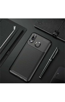 Samsung Uyumlu Galaxy A30 Kılıf Kamera Çıkıntılı Karbon Fiber Dokulu Renk Atmaz Kapak Negro Samsung Uyumlu Galaxy A30 Kılıf Kamera Çıkıntılı Karbon Fiber Dokulu Renk Atmaz Kapak Negro