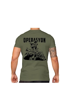 Alfa Giyim Operasyon Asker Baskılı Tişört Haki Alfa Giyim Operasyon Asker Baskılı Tişört Haki