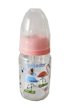 Bebedor Desenli Silikon Emzikli Yavaş Akış Pembe 125 Ml Kod: 30302 Cam Biberon Bebedor Desenli Silikon Emzikli Yavaş Akış Pembe 125 Ml Kod: 30302 Cam Biberon