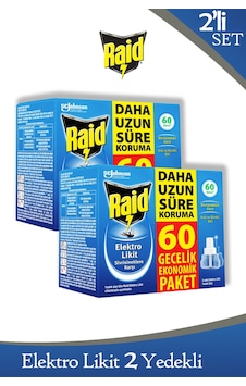 Elekro Likit 2 Yedek 60 Gece Ekonomik Paket Sivrisineklere Karşı X 2 Adet Elekro Likit 2 Yedek 60 Gece Ekonomik Paket Sivrisineklere Karşı X 2 Adet