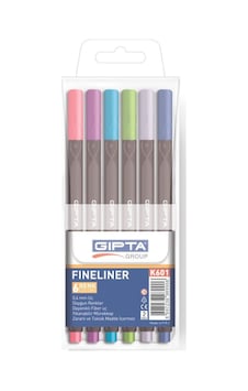 Gıpta Fineliner Kalem 0.4 Mm - Pvc Blister - Üçgen-6 Renk
