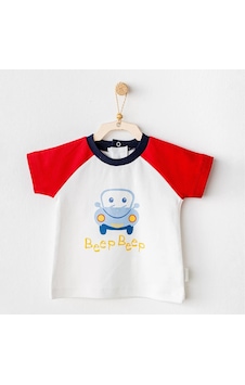 Melonika Andywawa Ac25976 Casual Bebek Tişört White Çok Renkli