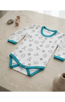 İrem Bebe Unisex Turkuaz Detaylı Kışlık Bebek Body İrem Bebe Unisex Turkuaz Detaylı Kışlık Bebek Body