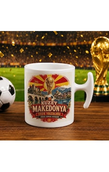 Bk Gift Kuzey Mekadonya Taraftar Temalı Dünya Futbol Kupası Tasarımlı Hammer Kupa Bardak-2 Beyaz Bk Gift Kuzey Mekadonya Taraftar Temalı Dünya Futbol Kupası Tasarımlı Hammer Kupa Bardak-2 Beyaz