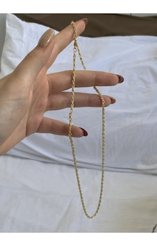 Gold Ince Burgu Kolye Altın