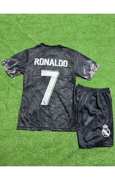 Real Madrid Ronaldo 7 Çocuk Futbol Forması Siyah Çok Renkli Real Madrid Ronaldo 7 Çocuk Futbol Forması Siyah Çok Renkli