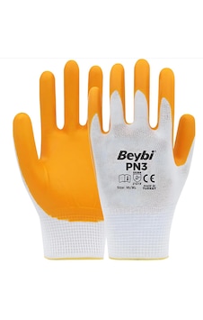 Beybi Pn3 Beyaz Sarı Eldiven 10 Beybi Pn3 Beyaz Sarı Eldiven 10