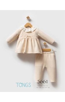 Melonika Tongs Baby Lace Dream 2'li Takım 5661 Ekru Çok Renkli Melonika Tongs Baby Lace Dream 2'li Takım 5661 Ekru Çok Renkli