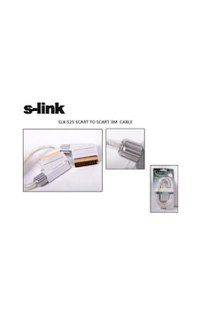 S-Link Slx-525 3 Mt Scart To Scart Altın Uçlu Erkek-Erkek Altın S