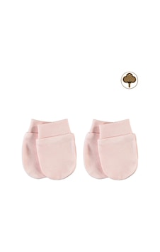 Civil Baby Bebek Organik 2'li Eldiven 0+ Ay Pembe