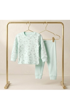 Sebi Bebe Ayıcık Kafa Pijama Takımı 9323 Yeşil Sebi Bebe Ayıcık Kafa Pijama Takımı 9323 Yeşil