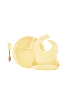 Oioi 3lü Blw Silikon Beslenme Seti Mellow Yellow Sarı Oioi 3lü Blw Silikon Beslenme Seti Mellow Yellow Sarı