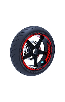 Reflektif Kırmızı Moto GP İç Dış Jant Şeridi Takım Sticker Çınar Extreme