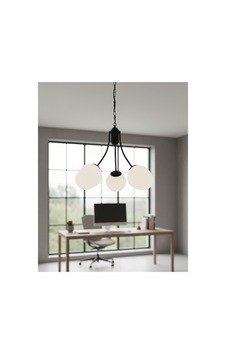 Pera Modern Siyah Metal Gövde 5'li Beyaz Cam Avize - Lüks Aydınlatma - Salon, Mutfak, Oturma Odası Pera Modern Siyah Metal Gövde 5'li Beyaz Cam Avize - Lüks Aydınlatma - Salon, Mutfak, Oturma Odası