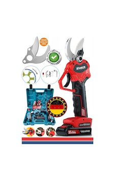 Böhrer BH-21S 600 W 21 V Çift Akülü Yüksek Karbonlu Çelik Kesme Şarjlı Dal Budama Makası