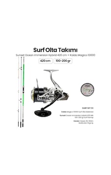 Sunset Ocean Immersion Hybrid 420 Mn Surf Kamışı - Kaido Magico 10000 Surf Set 33 Sunset Ocean Immersion Hybrid 420 Mn Surf Kamışı - Kaido Magico 10000 Surf Set 33