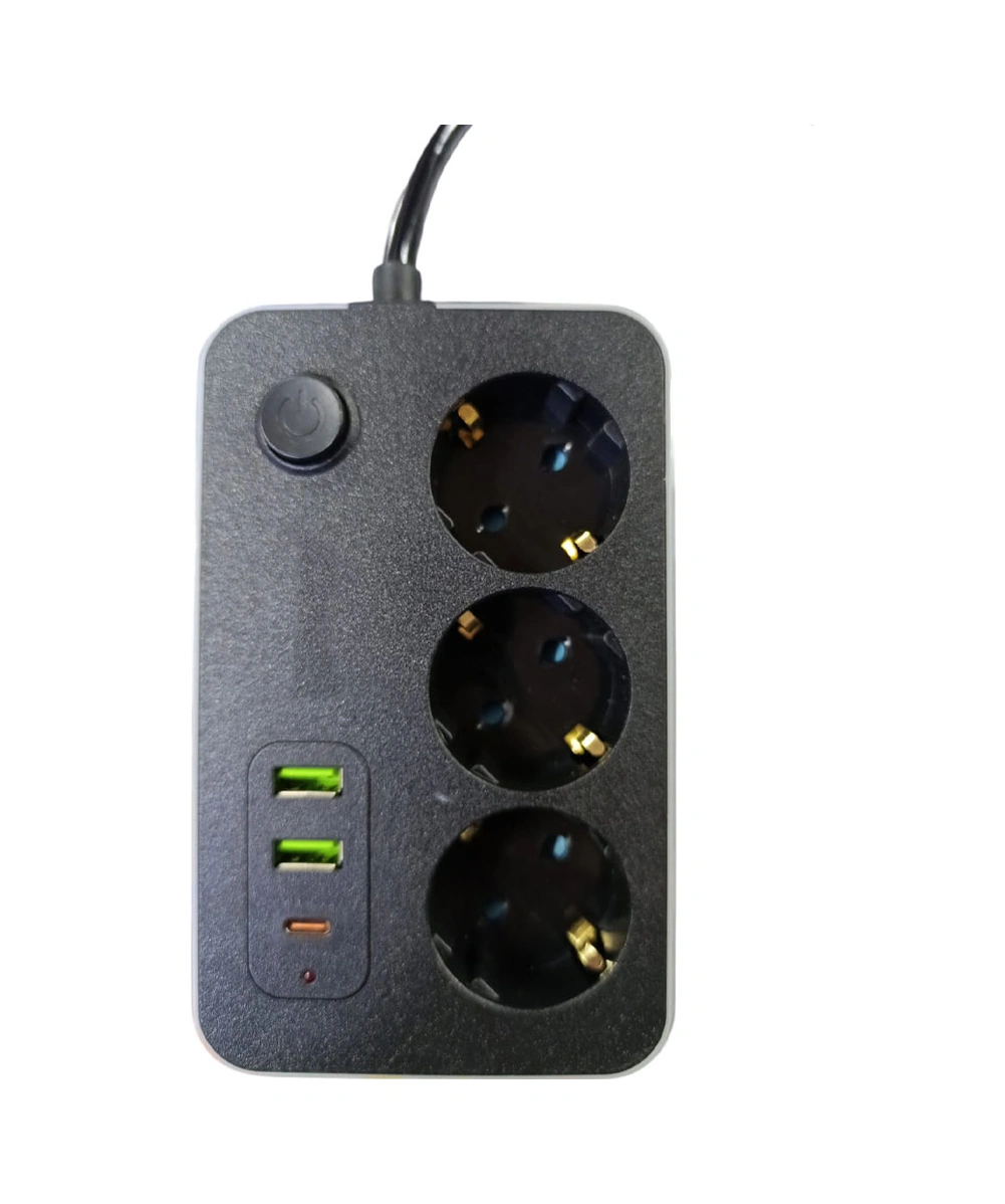 3 Lü Akım Korumalı 2 Adet Usb 1 Adet Type-c Girişli Priz 3414 0-2 3 Lü Akım Korumalı 2 Adet Usb 1 Adet Type-c Girişli Priz 3414 0-2