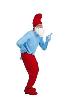 Yetişkin Şirin Baba Kostümü Model-2 Xl Beden