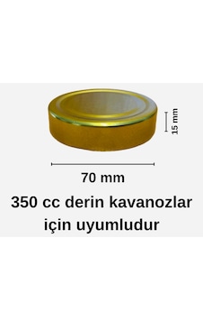 Twıst-of 20 Adet 70 Mm Yarım Etek Gold Cam Kavanoz Kapağı 20li