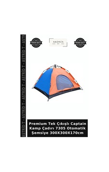 Premium Tek Çıkışlı Captain Kamp Çadırı 7305 Otomatik Şemsiye 300x300x170cm Standart Premium Tek Çıkışlı Captain Kamp Çadırı 7305 Otomatik Şemsiye 300x300x170cm Standart