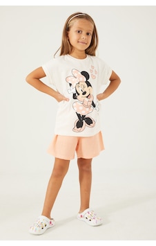 Minnie Mouse Pink Hearts Beyaz Kız Çocuk Şort Takım Beyaz Minnie Mouse Pink Hearts Beyaz Kız Çocuk Şort Takım Beyaz