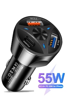 Araç Çakmaklık Hızlı Şarj Aleti 20w Pd Type-c Ve Usb Çıkışlı Iphone Samsung Oppo Xiaomi Uyumlu 1 Araç Çakmaklık Hızlı Şarj Aleti 20w Pd Type-c Ve Usb Çıkışlı Iphone Samsung Oppo Xiaomi Uyumlu 1