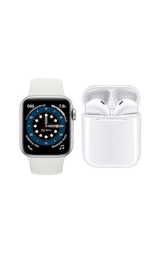 T500 Saat Smart Watch Ve I12 Tws Kablosuz Kulaklık Beyaz İkili Kombin T500 Saat Smart Watch Ve I12 Tws Kablosuz Kulaklık Beyaz İkili Kombin