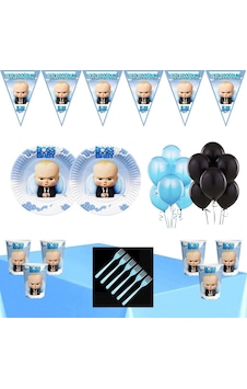 Patron Bebek 32 Kişilik Doğum Günü Parti Seti Ekonomik Süsler Patron Bebek 32 Kişilik Doğum Günü Parti Seti Ekonomik Süsler