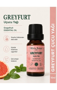 Minia Bahçe Bitki Ve Sanat Atölyesi Saf ve Katkısız Bitkisel Uçucu Greyfurt Yağı 10 ML Minia Bahçe Bitki Ve Sanat Atölyesi Saf ve Katkısız Bitkisel Uçucu Greyfurt Yağı 10 ML