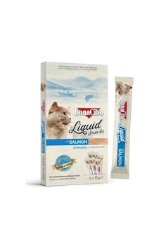 Bonacibo Somonlu Atıştırmalık Kedi Sıvı Ödülü 3'lü 6 x 15 G
