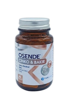 Osende Çinko & Bakır Takviye Gıda 60 Kapsül Osende Çinko & Bakır Takviye Gıda 60 Kapsül